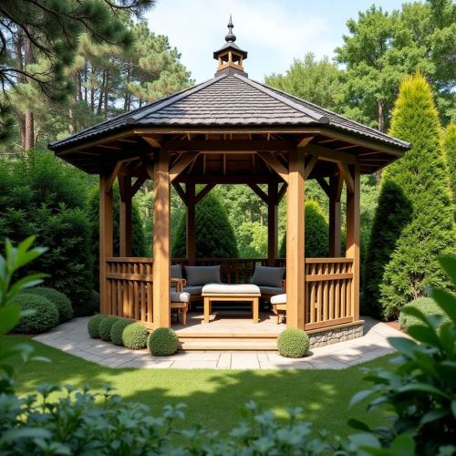 Теневые навесы и беседки для парков и скверов