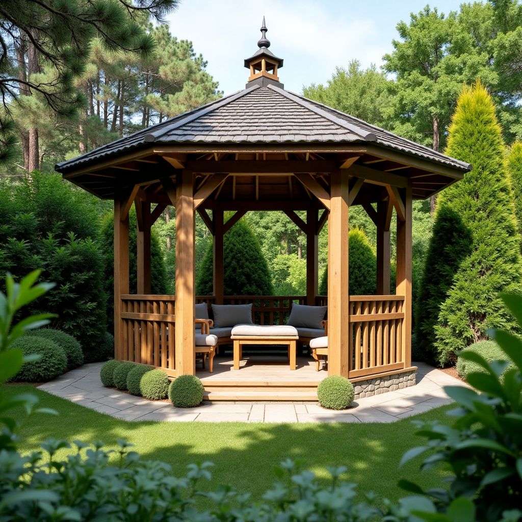 Теневые навесы и беседки для парков и скверов